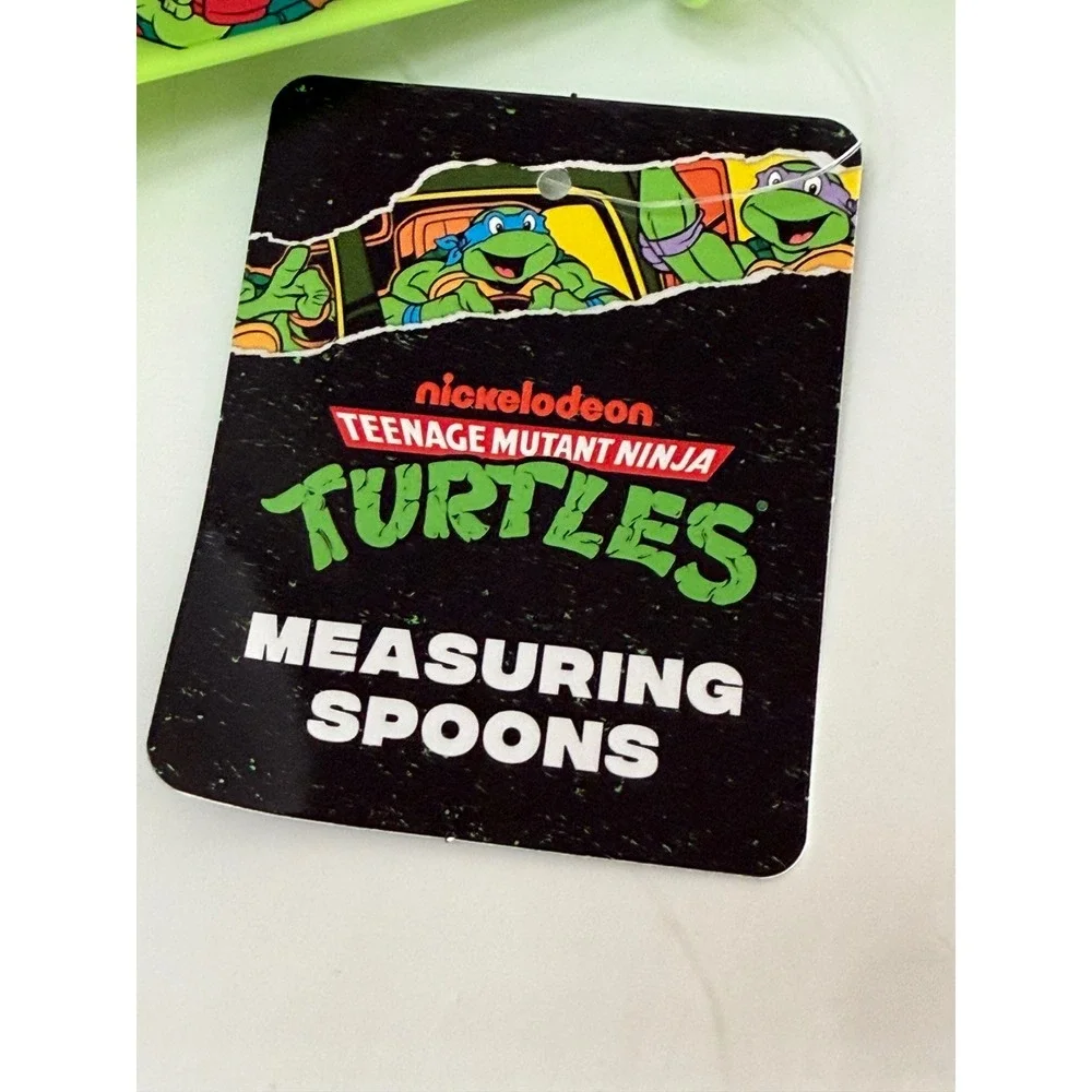 Nickelodeon Teenage Mutant Ninja Turtles Measuring Spoons 5pc Set Green TMNT New